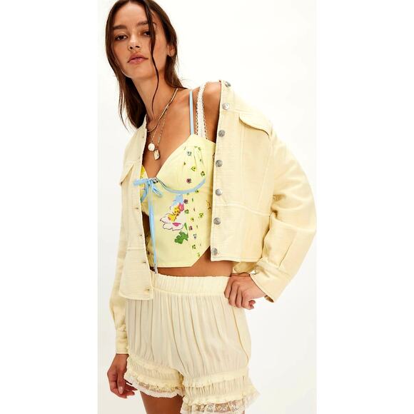 Free People Luka Set Maxi Skirt Cropped Top Early Bloomer Combo XL - Picture 5 of 5